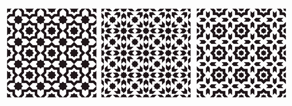 Islamic Geometric Seamless Patterns &ndash; Moroccan Ornamental Tile Backgrounds