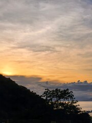 sunset over the sea