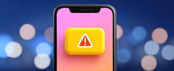 A vibrant notification pop-up alerts users of an important fresh message on mobile screen
