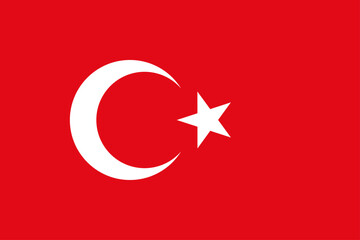 Turkey flag icon vector illustration 