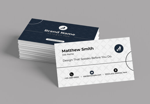 Modern Minimal Business Card Design Layout