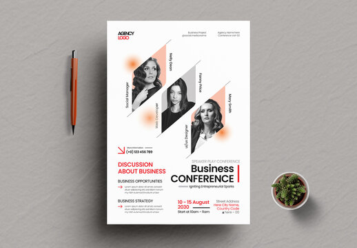 Modern Business Conference Flyer Design for Corporate Events and Seminars