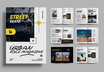 Urban Skateboarding Magazine Template