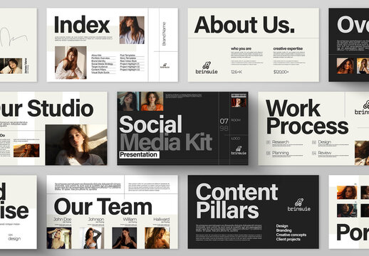 Professional Creative Modern Social Media Kit Presentation Design