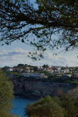 Fototapeta premium mallorca houses on the cliff