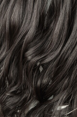 clip in wavy dark brown synthetic hair wigs