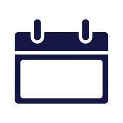 Simple calendar icon with blank space