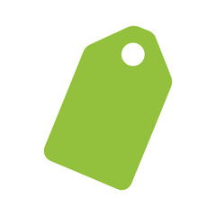 Green tag with hole