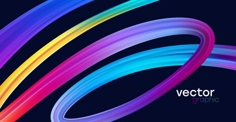 Vibrant Color Rings In Motion Background vector illustration background