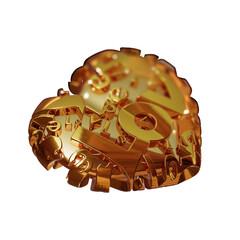 3d illustration like heart shaped