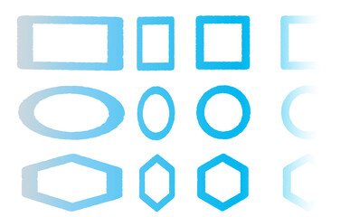 青空グラデーションの枠セット