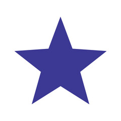 Obraz premium Blue star icon on white background