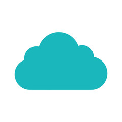 Simple cloud icon on white background