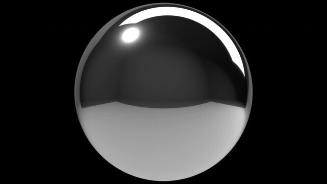 Digital Chrome sphere. Computer generated 3d render