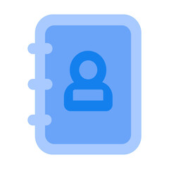 Illustration Vector of  Contact book icon with user profile | Dual Tone Icon