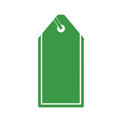 Green blank price tag illustration