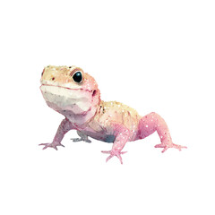 Fototapeta premium Hand-painted cute watercolor dinosaur illustration isolated on a white background. Soft pastel colors, child-friendly style, high-quality PNG with transparent background.