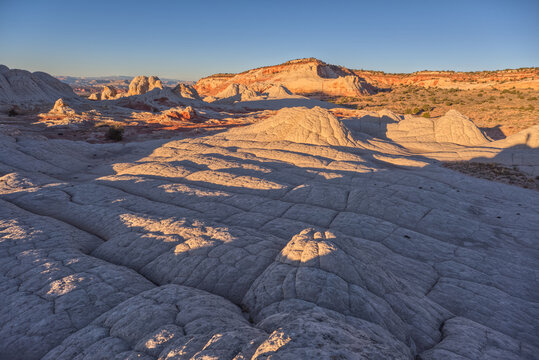 Dramatic sandstone rock Formations at White Pocket, Paria Plateau, Vermilion Cliffs National Monument, Arizona, USA