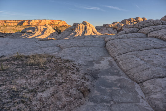 Dramatic sandstone rock Formations at White Pocket, Paria Plateau, Vermilion Cliffs National Monument, Arizona, USA