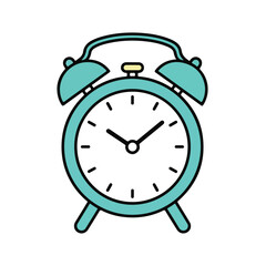 Minimal Alarm Clock Vector Illustration