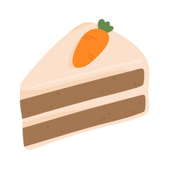 Carrot cake Illutration, A piece of cake.
