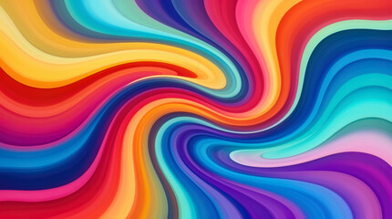 Fototapeta premium Dynamic, vibrant colorful swirls coil and flow into an intricate abstract background, symbolizing creative energy, fluid movement, modern artistry, and transformative visual harmon