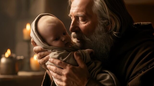 The pious elder from Jerusalem, Zosima, who was prophesied that he would not die until he saw Christ the Savior, met the infant Jesus in the temple on the feast of the Assembly of the Lord.