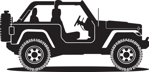 Jeep silhouette vector design © Masud