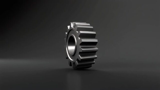 マットなチャコール背景に配置された、自動車用ギアコンポーネントの静物イメージです。
金属表面をなぞるように回転する淡い光が、精密さと立体感を際立たせます。
シンプルで無駄のない構図が、機械構造の美しさを強調します。