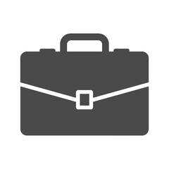 Simple dark grey briefcase icon