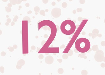 3D Rendered Percentage Numbers Set. Discount Sale, Financial Data, Business Growth, Rate, or Proportion Figures