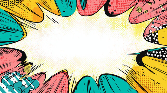 comic page cover design concept, comic style background design, comic Background