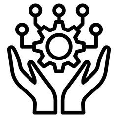 Collaboration,  organization, trust, social, collaboration, people, dea sharing, crowdsourcing, knowledge exchange, brainstorming, partnerships, research, outline icon vector design illustrator