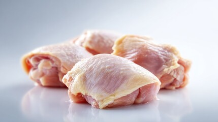 Raw chicken thighs on a transparent background