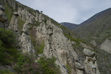 Mountains of weathered rock