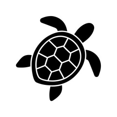 Obraz premium sea turtle icon black silhouette vector illustration on transparent background