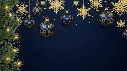 christmas background with snowflakes