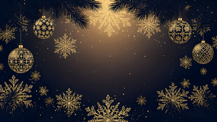 christmas background with snowflakes