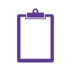 Clipboard icon on white background