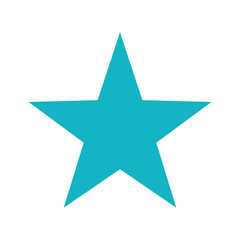 Simple blue star icon on white background