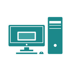 Computer system with monitor and accessories