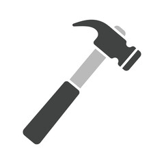 Hammer icon on white background