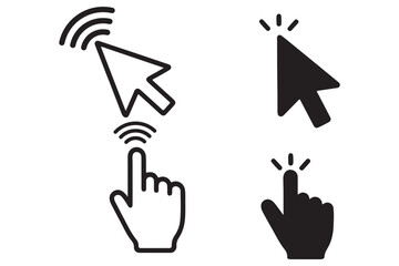 Fototapeta premium Curser vector icons set