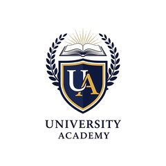 University Academy Logo - Symbol of Education, Knowledge, and Academic Excellence.