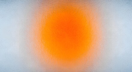 Minimalist abstract background of a soft orange light glowing through a white frosted textured surface