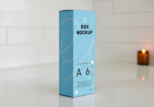 Tall Box PSD Mockup