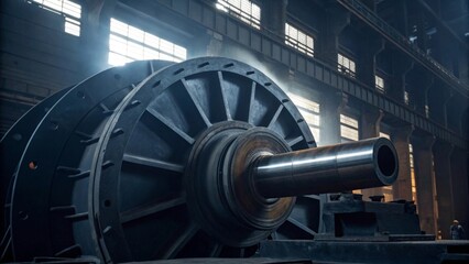 Massive Industrial Pump Impeller in Factory Setting