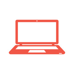 Laptop computer icon illustration