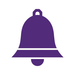 Notification bell icon in purple color