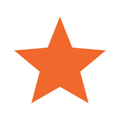 Fototapeta premium Orange star icon on white background